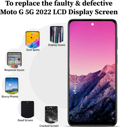Miniatura 3 de Para Moto G 5G 2022 Reemplazo de pantalla con marco G 2022 XT2213-1 XT2213-3 XT2213DL Pantalla táctil LCD Digitalizador Asamblea Kits