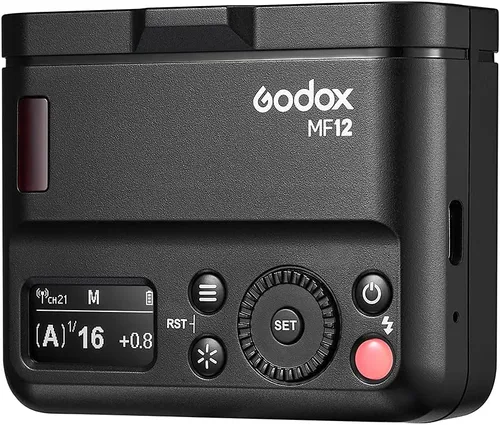 Miniatura 3 de Godox MF12 MF12-K2 Macro Flash Off-Camera TTL Flash Speedlite 12W, Control Inalámbrico 2.4G, Modo TTL/M, Batería de Litio Integrada 3.7V/6.29W