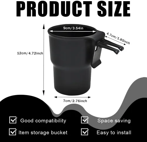 Miniatura 2 de Gancho para portavasos de automóvil, expansor de portavasos de automóvil, contenedor de botella de bebida para vehículo con clips de ventilación