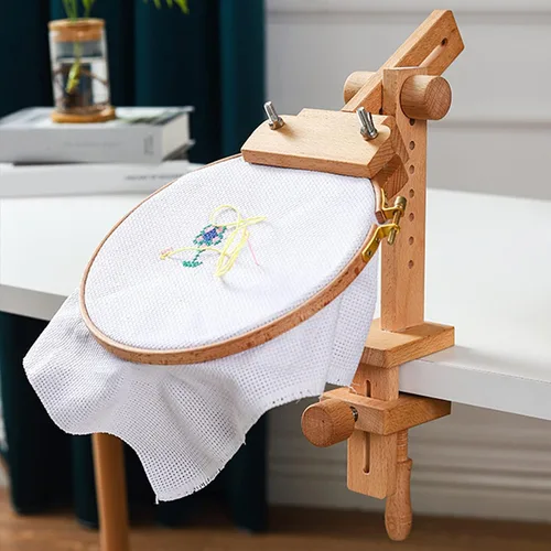 Miniatura 2 de Soporte de aro bordado de madera de 17.7 in