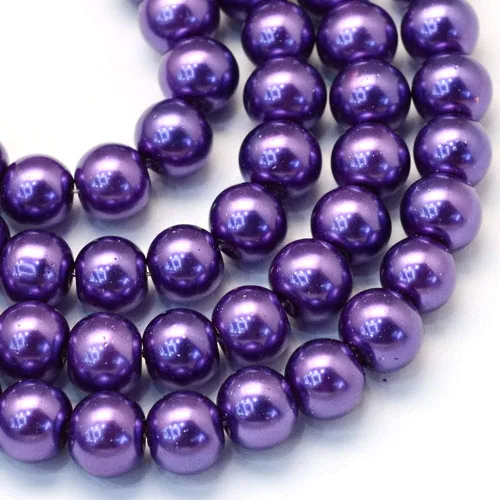 Miniatura 10 de KISSITTY 105 unids/hebra Burly Wood Satin Luster Glass Round Pearl Spacer Bead Loose Beads 0.315 in para bricolaje joyería artesanía 31.4