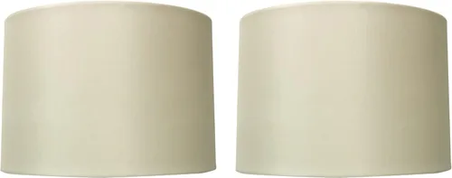Miniatura 16 de Royal Designs, Inc. HB-641UT-9BG Pantalla de lámpara de tambor poco profundo con tapiz, Uno Fitter, 8 x 9 x 7, beige