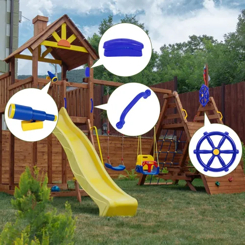 Miniatura 7 de Accesorios de juegos RedSwing para exteriores, juego de equipo de parque infantil para casa de juegos en el patio trasero, accesorios
