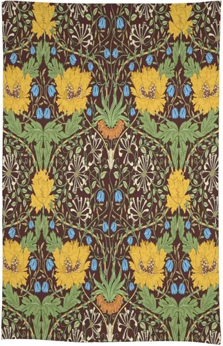 Miniatura 130 de Mantel Floral Retro de Pájaros, Diseño Original Bohemio William Morris Estampado Cubierta de Mesa para Hogar Picnic Fiesta Comedor Cocina William
