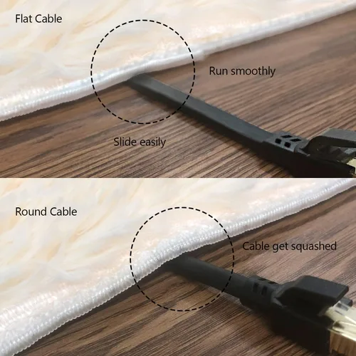 Miniatura 5 de Jadaol Cable Ethernet Cat 8 de 20 pies, 40 Gbps 2000 MHz, cable de conexión LAN RJ45 S/FTP, cable de red Cat8 de alta velocidad para router, módem