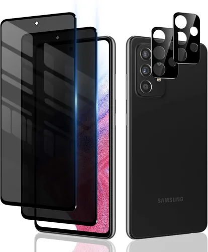 Miniatura 7 de Protector de pantalla para Samsung Galaxy A55/A35 5G, película de privacidad + vidrio templado para lente de cámara, paquete de 2, sin burbujas