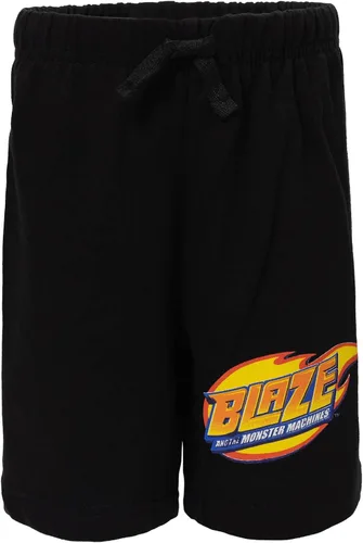 Miniatura 3 de Blaze and the Monster Machines Stripes Zeg - Camiseta sin mangas y pantalones cortos de ciclismo de rizo francés, juego de 3 piezas de niño a niño