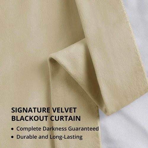 Miniatura 11 de HPD Half Price Drapes Cortinas Opacas de Terciopelo - 96 Pulgadas de Largo 1 Panel Cortina Opaca con Pliegues Signature para Sala de Estar y Tierra
