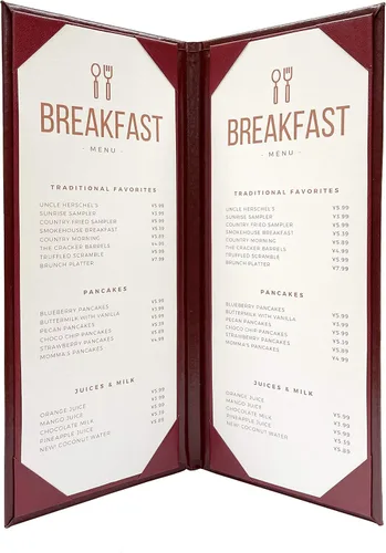 Miniatura 24 de Goodsmart Columbia Casebound - Fundas para menú de restaurante, paquete de 5, color negro, de piel sintética de alta calidad, 8.5 x 11 pulgadas, 1
