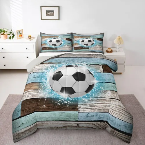 Miniatura 12 de Erosebridal Edredón de plumón de hockey sobre hielo, juego de edredón de jugador de hockey para adolescentes, niños y hombres, juego de ropa de cama