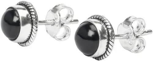 Miniatura 9 de Pendientes de tuerca con gemas, plata de ley 925, aretes de 6 mm redondos para niñas y mujeres, regalo