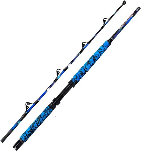 Miniatura 2 de Fiblink Caña de pescar de agua salada, 1 pieza/2 piezas, caña de arrastrar en alta mar, caña de pesca de gran juego, barco convencional, camuflaje