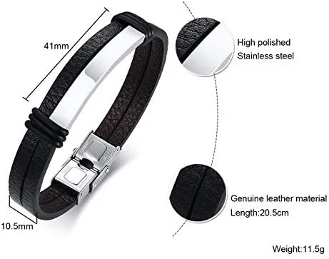 Miniatura 5 de CURREN Watches Men Quartz Leather Chronograph Watch and Fashion Bracelet Set Analog Watches for Men Luxury Wristwatch Gifts for Dad Boyfriend