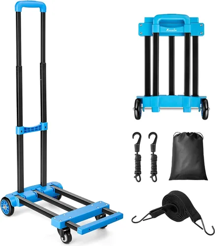 KEDSUM - Camión de mano plegable, carretilla de 290 libras con ruedas, camión de mano plegable y colapsable, carrito de utilidad plegable, carrito