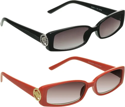 Miniatura 17 de proSPORT Lentes de sol de lectura con lentes completos, lentes tintados, para mujer, con emblema de medusa, emblema de medusa, color dorado