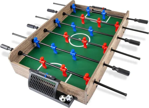 Juego de futbolín de mesa GoSports de 32 pulgadas - Roble o Negro | Tabletop