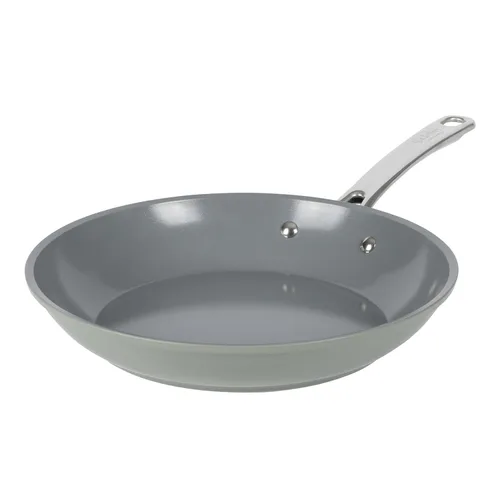 Miniatura 7 de Sur La Table Kitchen Essentials - Sartén de 8 pulgadas, sin PFA, de cerámica, de titanio, antiadherente, de aluminio forjado, color verde
