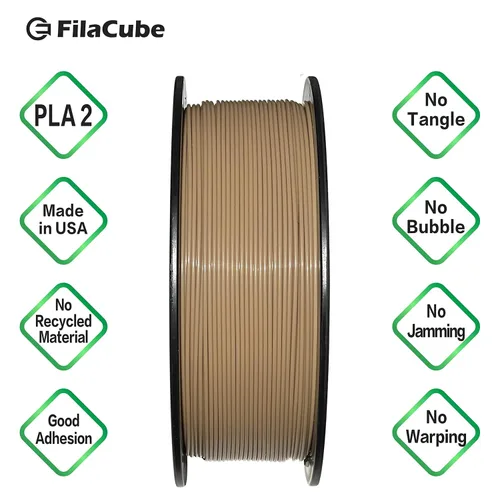 Miniatura 3 de Filamento PLA para impresora 3D de Café Helado 1.75mm 1kg - FilaCube PLA 2 Café Helado 1.75 mm 1 kg Impresión 3D Caramelo beige claro Café con leche