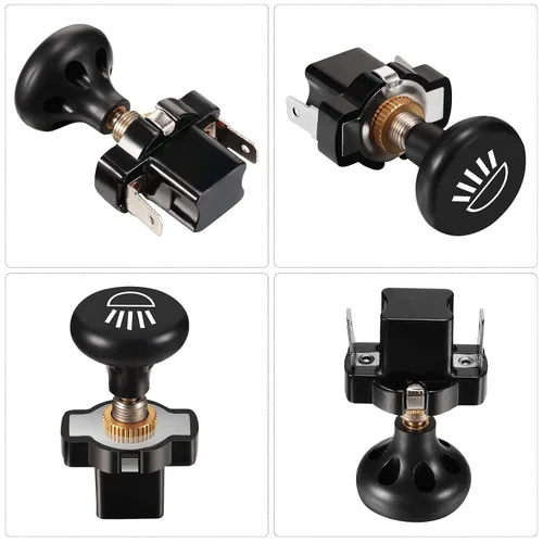 Miniatura 6 de HESTYA Interruptor de luz para carrito de golf, 3 piezas, interruptor de luz de empuje de 12 voltios para carrito de golf, botón de empuje y tirón