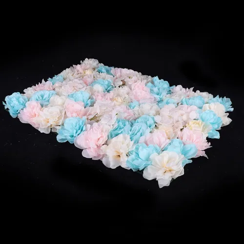 Miniatura 6 de Panel de pared de flores artificiales 3D, 24 x 16 pulgadas, 10 paneles de fondo de pared para exteriores, interiores, fiestas, bodas, día de San