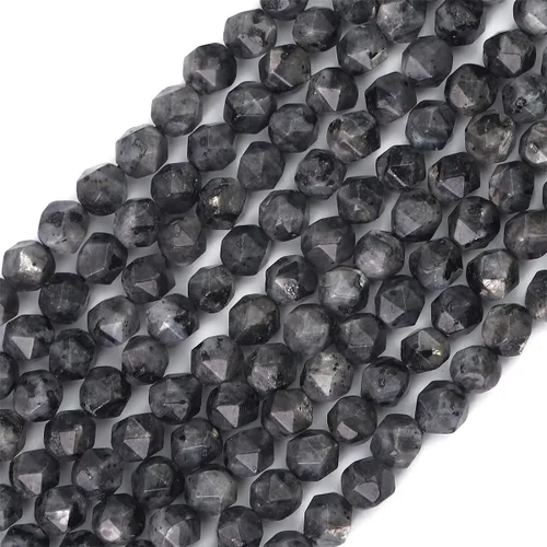 Miniatura 21 de BEADIA Cuentas redondas de facetas de piedra natural de amazonita de 6 mm para hacer joyas, tira de 36 cm