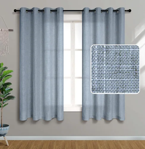 Miniatura 45 de Pitalk Cortinas de dormitorio azul oscuro de 72 pulgadas de largo con ojales, decoración náutica costera masculina, decoración náutica, Azul marino