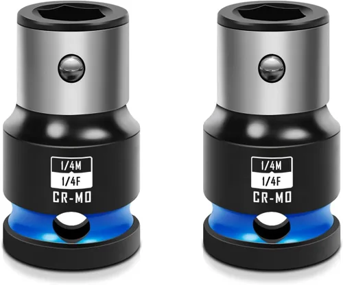 Miniatura 10 de BLACKROBOT 2 PCS Portabrocas de Impacto Adaptador de Transmisión Cuadrada de 1/2 Pulgada a Casquillo Hexagonal de 1/4 Pulgada para Llave de Impacto