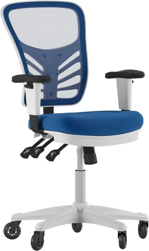 Miniatura 12 de Flash Furniture Nicholas Silla de oficina ergonómica giratoria ejecutiva multifunción de malla negra con brazos ajustables y ruedas de rodillo