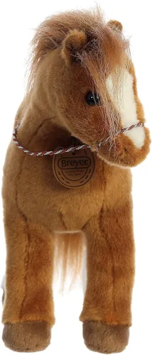 Miniatura 2 de Aurora® Exquisito Breyer® Caballo de peluche – Detalles realistas – Juego imaginativo – Marrón 13 pulgadas