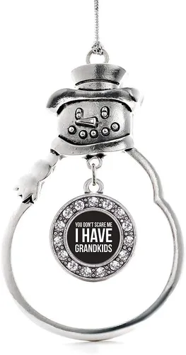 Miniatura 14 de Inspired Silver - Roller Queen - Adorno de Navidad plateado - Adorno circular para árbol de Navidad con circonita cúbica - Decoración colgante