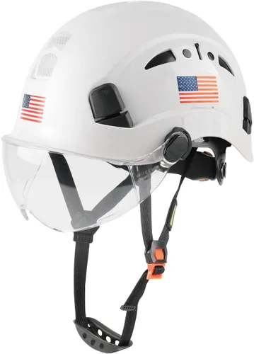 Miniatura 11 de GREEN DEVIL Casco de Seguridad Casco Duro con Visera Correa de Barbilla Ajustable Ligero Ventilado ABS Casco de Trabajo para Hombres y Mujeres Gris