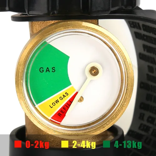 Miniatura 3 de Adaptador de tanque de propano POL de ajuste universal con calibre que convierte POL a QCC1, indicador de tanque de propano, indicador de nivel