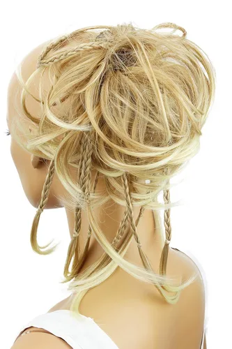 Miniatura 29 de CAISHA Prettyshop - Banda elástica grande XXL tipo postizo de cabello trenzado apenas ondulado, ideal para peinados recogidos o rodetes desaliñados
