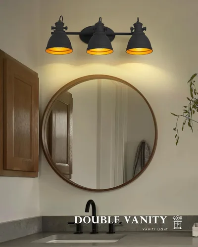 Miniatura 7 de Lámpara colgante moderna, juego de 2 lámparas colgantes, 3 luces montadas en la pared sobre el espejo