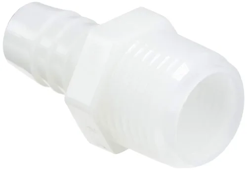 Miniatura 2 de Parker Hannifin 325HB-8-8N-pk10 Par-Barb - Conector macho de nailon, 1/2 pulgada manguera de 1/2 pulgada x 1/2 pulgada macho NPT, blanco