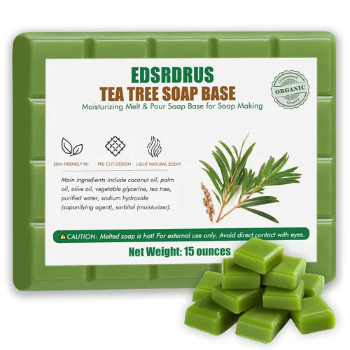 Miniatura 15 de Base de jabón de glicerina de 15 onzas, base perfumada para derretir y verter para manualidades, fácil de cortar, vegana y natural, hidratante
