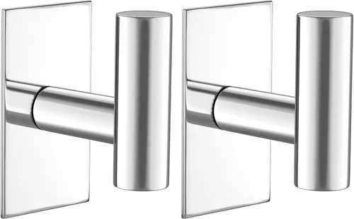 Miniatura 14 de VAEHOLD - Ganchos adhesivos de pared para toallas, resistentes, impermeables, de plata, para colgar abrigos, ropa, gancho de pared para armario
