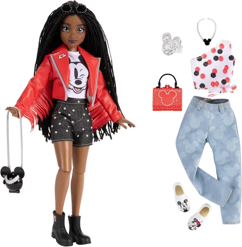 Miniatura 2 de Disney ILY 4EVER Fashion Dolls Disney 100 - Mickey Mouse de 11.5 pulgadas de alto con 13 puntos de articulación, dos trajes completos para mezclar