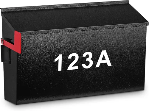 Miniatura 12 de KYODOLED Buzón de pared para casa, buzón de correo de gran capacidad, buzón de metal galvanizado a prueba de óxido, buzones para exteriores, 15.7 x