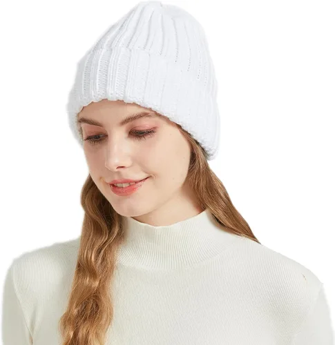 Miniatura 5 de NPQQUAN Gorro de punto de invierno cálido para mujer y hombre