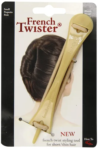 Mia French Twister Up-do - Herramienta de peinado para peinado, para estilistas, mujeres, novias, disfraces, cabello corto y/o fino, tamaño pequeño,