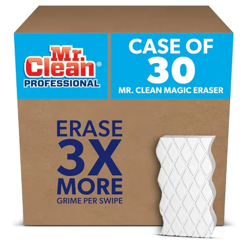 Mr. Clean Magic Eraser Extra Duradero, 4.6 X 2.4, 0.7" de grosor, blanco, 30/cartón