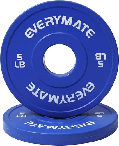 Miniatura 11 de EVERYMATE Placas de Peso de Cambio 1.25LB 2.5LB 5LB Juego Placa Fraccional Placas Olímpicas de Parachoques para Entrenamiento Cruzado Placas