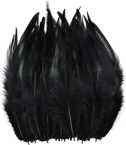 Miniatura 19 de Plumas para manualidades, 240 piezas de 5-7 pulgadas de color azul agua, plumas de gallo Saddle Hackle, plumas a granel para bodas, fiestas en casa