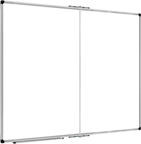 Miniatura 6 de XBoard Pizarra blanca magnética de 48 x 48 pulgadas, se monta en pared, de borrado en seco, plegable, con marco de aluminio y bandeja para marcador