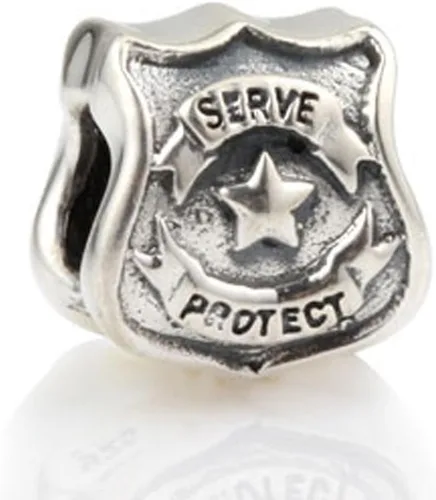 Miniatura 5 de ARTCHARM Abalorio de plata de ley 925 para servir y proteger el encanto de estilo europeo, Plata esterlina