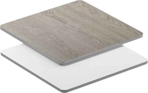 Miniatura 20 de Flash Furniture - Tapa de mesa de resina brillante de 30.0 x 48.0 pulgadas, con borde caído de 2.0 pulgadas de grosor Natural/Nogal