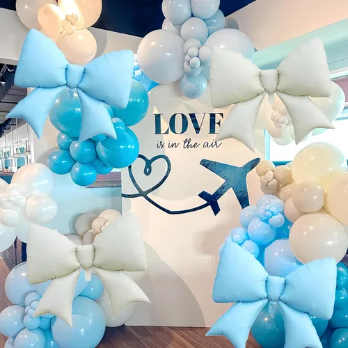 Miniatura 6 de 4 globos de lazo blanco gigante de 38 pulgadas/suministros de fiesta de cumpleaños coqueta/elegante boda, baby shower, decoración de fiesta