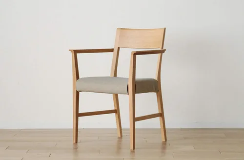 Miniatura 4 de Morita Interior Industries Neos 281643 Dining Chair, Natural/Anelka Beige, Width 22.4 x Depth 19.7 x Height 30.7 x Seat Height 16.9 inches