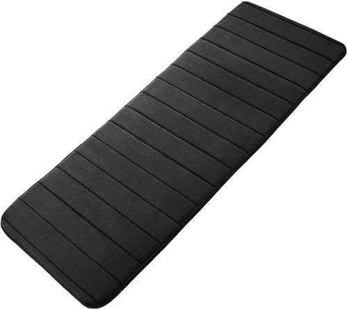 Miniatura 10 de uxcell Alfombra de baño de espuma viscoelástica, tapete absorbente para la cocina, tapete suave y cómodo para suelos de cocina y baño, 63 x 24 Beige